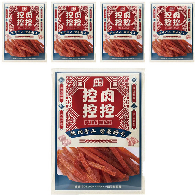 控肉控控 寵物肉乾 新鮮肉品, 蜜汁雞腿肉條, 80g, 5包