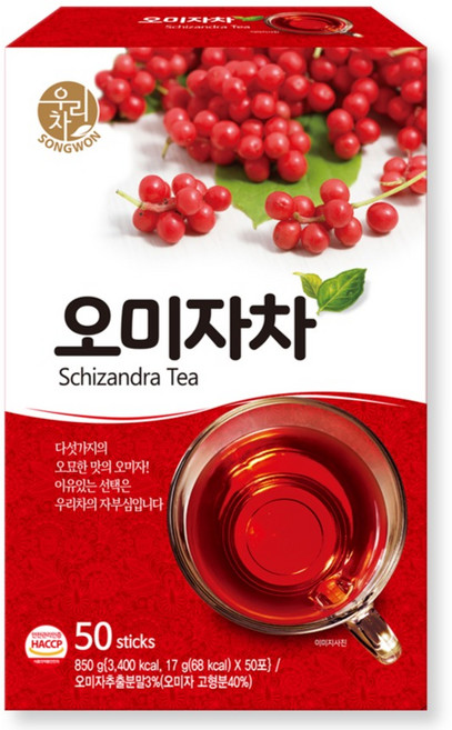 우리차 오미자차, 17g, 50개입, 1개