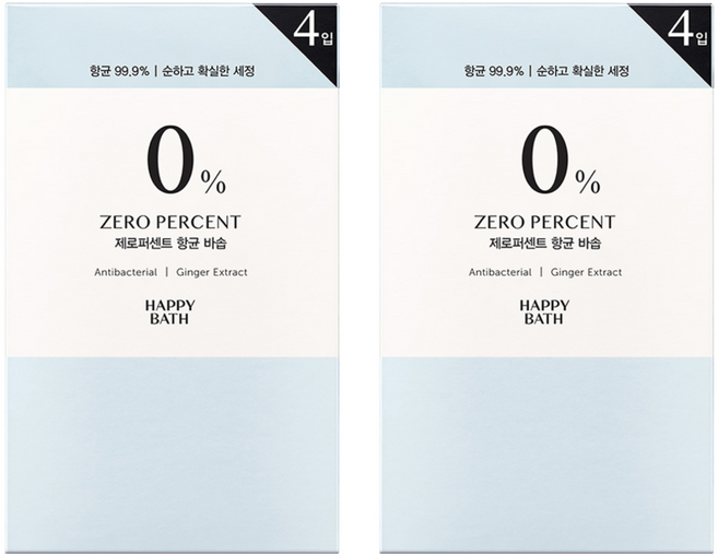 해피바스 제로퍼센트 항균 바솝, 90g, 8개