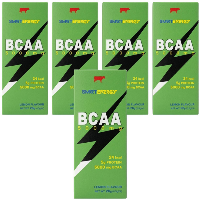RED COW 紅牛 聰勁即溶BCAA 5000mg 檸檬口味 4包, 26g, 5盒