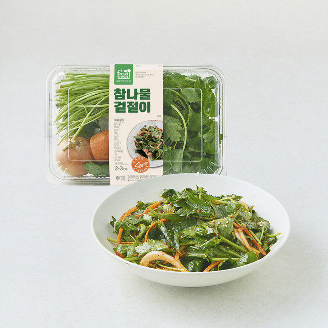 프레시밀 참나물겉절이 2~3인분, 603g, 1팩