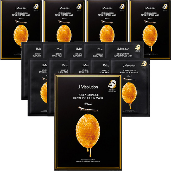 제이엠솔루션 꿀광 로얄 프로폴리스 마스크 팩, 10개입, 5개