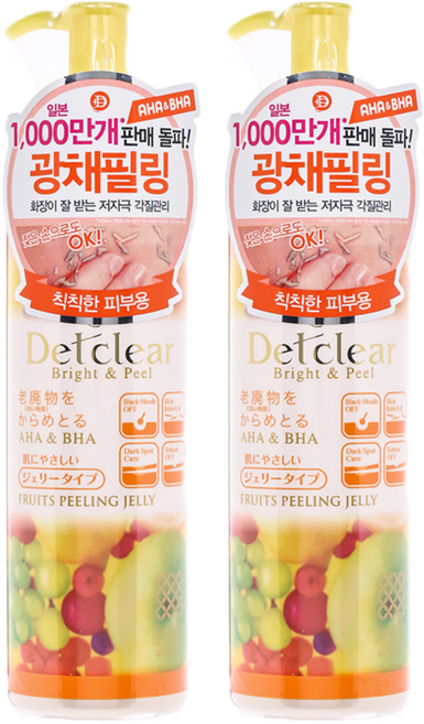 데트클리어 필링젤 믹스프룻, 180ml, 2개