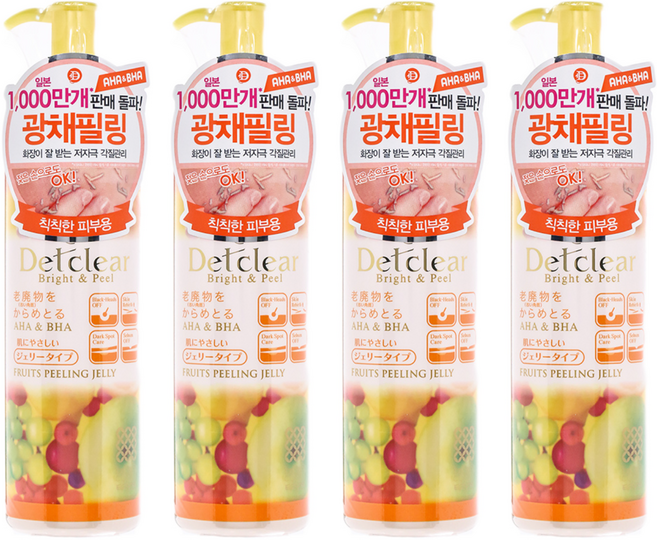 데트클리어 필링젤 믹스프룻, 180ml, 4개