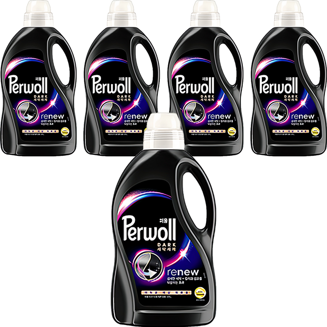 퍼울 다크 세탁세제 겸용 본품, 1.9L, 5개