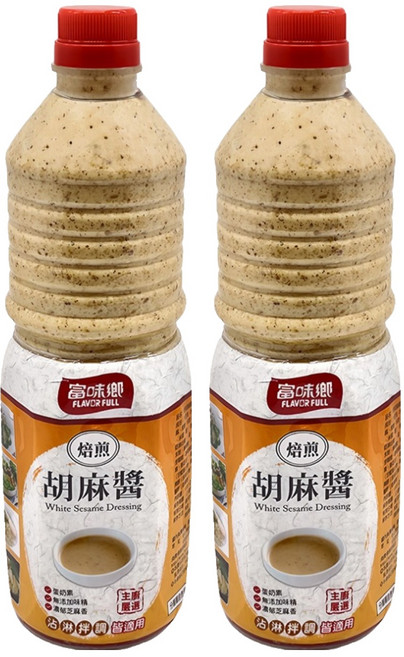 FLAVOR FULL 富味鄉 焙煎胡麻醬, 1kg, 2瓶