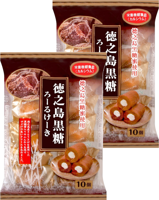 山內製菓 德之島黑糖味蛋糕捲, 160g, 2袋