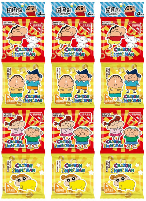 SUNFRIEND 蠟筆小新圈圈餅 四連, 64g, 3組