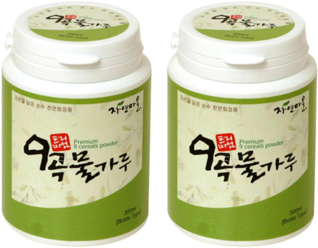 Jayeonmaeul 프리미엄 9곡물가루 워시오프 팩, 170g, 2개, 1개입