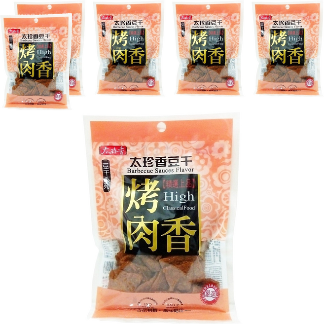 太珍香 豆干 烤肉香, 100g, 6包