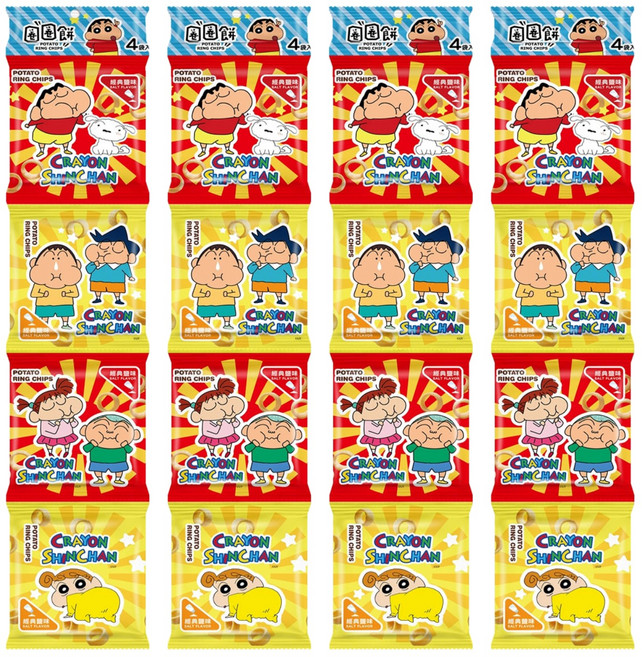 SUNFRIEND 蠟筆小新圈圈餅 四連, 64g, 4組