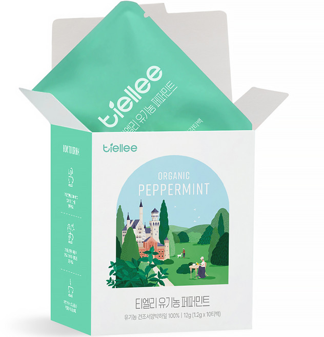티엘리 유기농 페퍼민트 차, 1.2g, 1개, 10개입