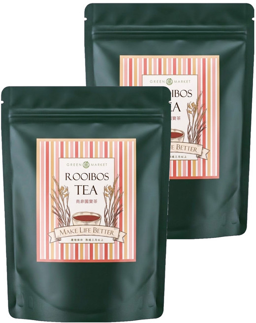 Green Market 菓青市集 南非國寶茶 博士茶, 10包, 3g, 2袋