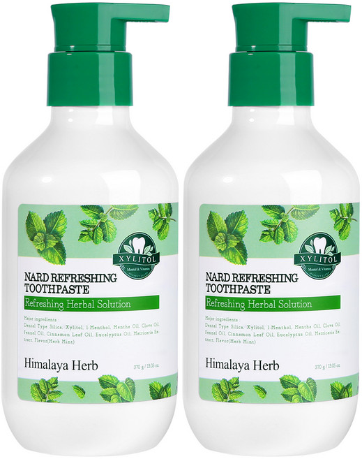 나드 부케가르니 구취케어 펌핑 치약, 370g, 2개