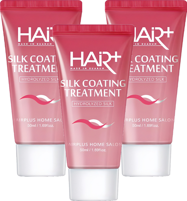 헤어플러스 실크 코팅 트리트먼트 로즈베리 머스크 향, 50ml, 3개