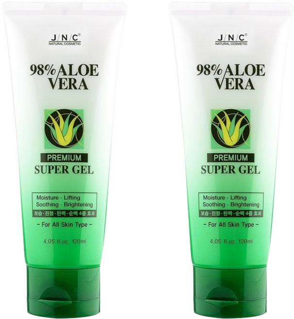 JNC 알로에베라 프리미엄 슈퍼젤, 120ml, 2개