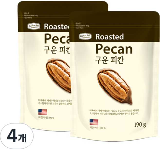 리치팜너트 구운 피칸, 190g, 4개