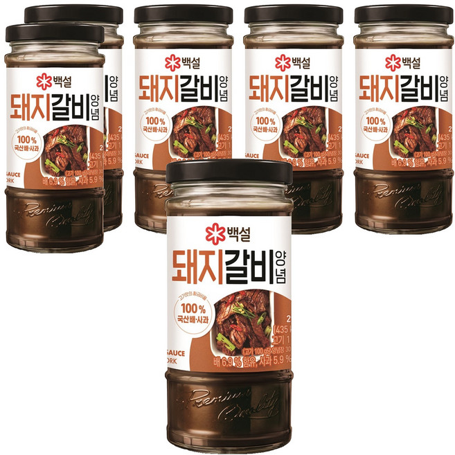 백설 돼지갈비 양념, 290g, 6개