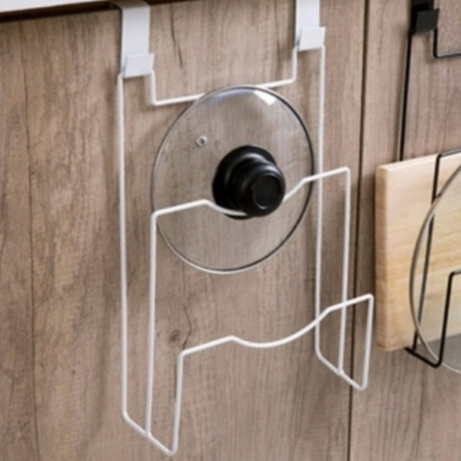 도어훅 도마꽂이 & 냄비뚜껑 정리대, 화이트, 1개