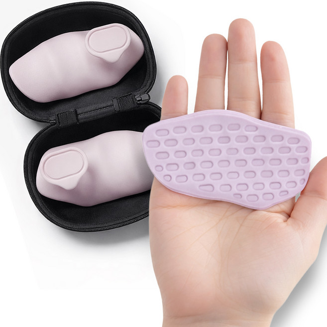 동핏랩 헬스장갑 굳은살 미끄럼방지 피트니스 실리콘 팜가드, 라이트핑크, 1개