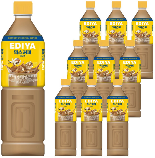 이디야 믹스커피 바닐라, 1L, 10개