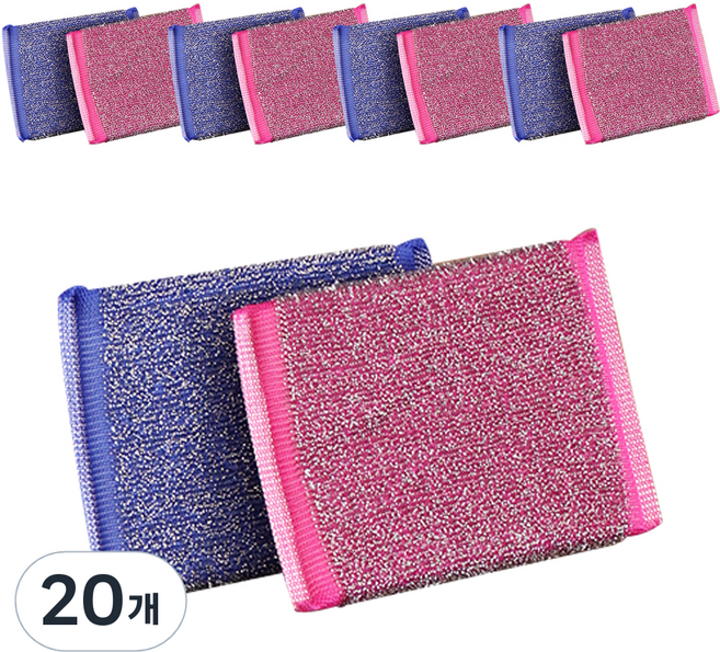 팬물산 이지라이프 강력 평판 울스텐 수세미, 20개, 1개입