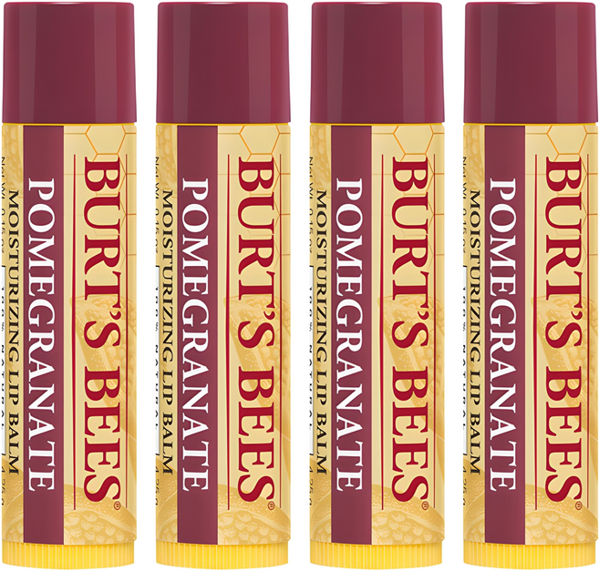 버츠비 모이스춰라이징 립밤, 포머그래넛트, 4.25g, 4개