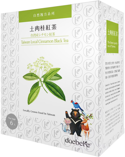 daebete 茶米茶 自然複方 土肉桂紅茶茶包, 3g, 6包, 1盒