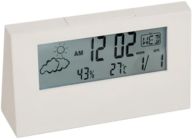 Neon 台灣霓虹 多功能大螢幕夜光電子溫濕度鬧鐘 105 x 95mm