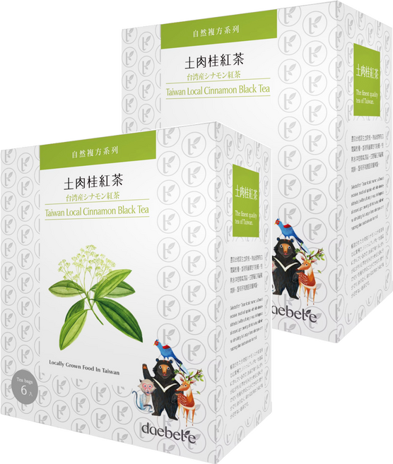 daebete 茶米茶 自然複方 土肉桂紅茶茶包, 3g, 6包, 2盒