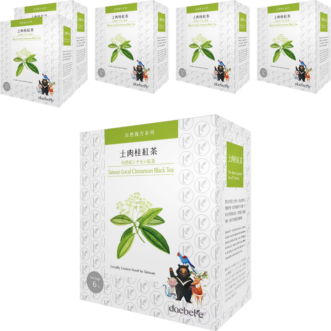 daebete 茶米茶 自然複方 土肉桂紅茶茶包, 3g, 6包, 6盒