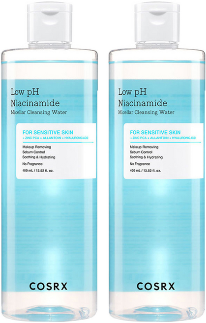 코스알엑스 약산성 나이아신아마이드 미셀라 클렌징 워터, 400ml, 2개