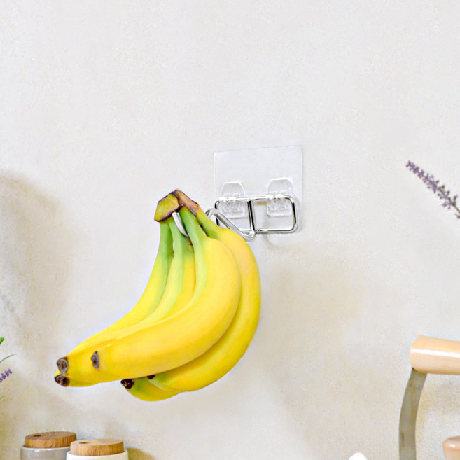 스파이더락 심플 접착식 바나나걸이 + 스마트 접착 패드, 혼합색상, 1세트