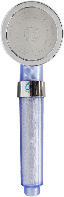 Water More 水摩爾 日本亞硫酸鈣除氯淨水蓮蓬頭, 透明色 + 藍色 + 銀色, 1個