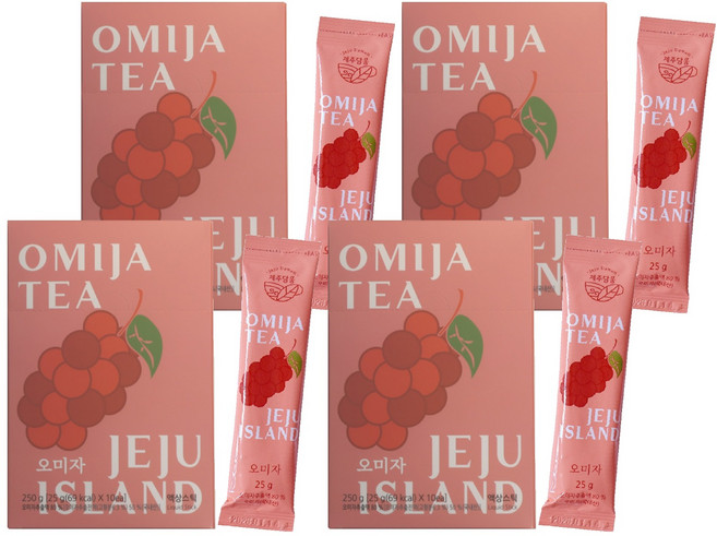 제주담움 오미자 스틱, 25g, 10개입, 4개