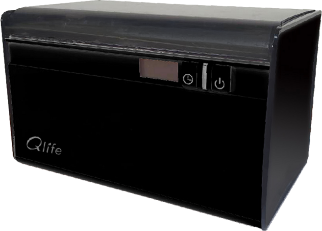 Qlife 質森活 台灣製造 Ag + 銀離子抗菌超音波清洗機 QL165, 黑色, 1個