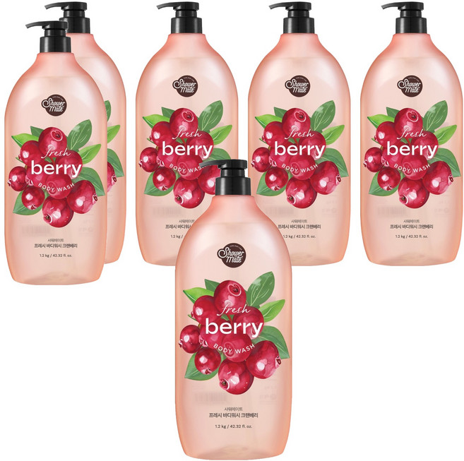 샤워메이트 프레시 바디워시 크랜베리, 1.2kg, 6개