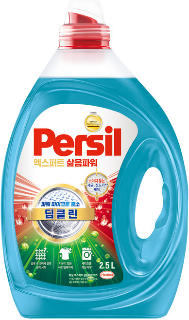 퍼실 초미세 세탁 엑스퍼트 삶음파워 겸용 액체세제, 1개, 2.5L