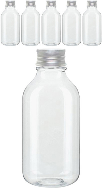 Glassdomae ARB520 透明飲料容器 鋁製銀蓋, 520ml, 6個