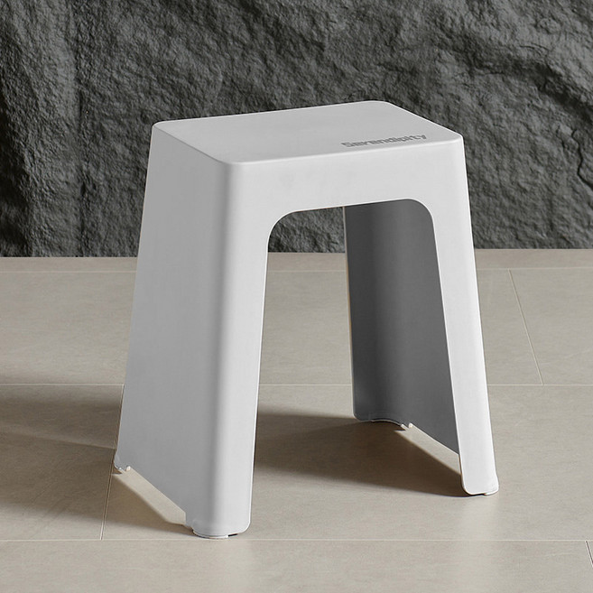 라라하우스 미스토 컬러 사각 스툴, 연그레이, 1개