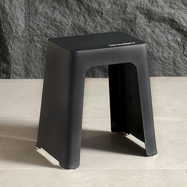 라라하우스 미스토 컬러 사각 스툴, 블랙, 1개