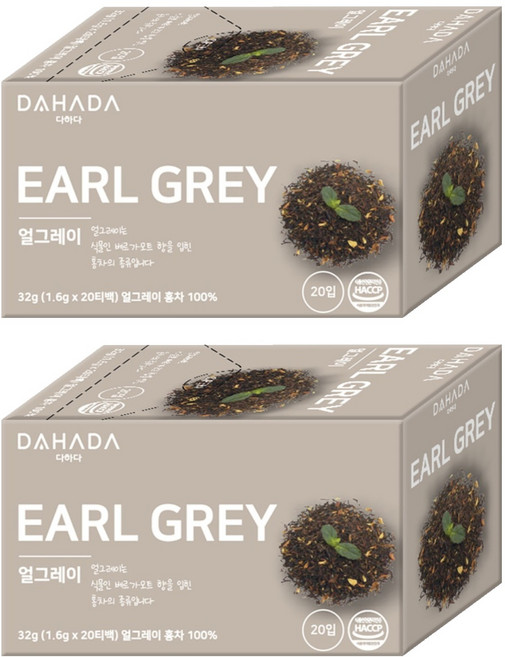 다하다 얼그레이, 1.6g, 20개입, 2개