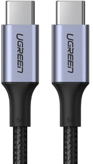 UGREEN 綠聯 TypeC公對公傳輸線 50751, 1.5m, 灰色, 1條