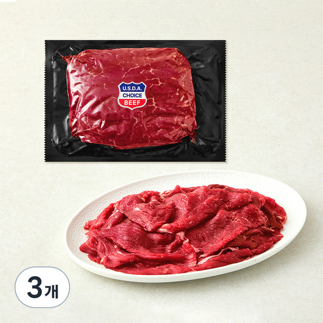 미국산 초이스 앞다리 불고기용 (냉장), 3개, 1kg