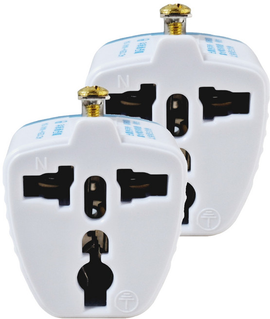 Kinyo 旅行萬用轉換接頭 J-34, 46mm, 藍白色, 2個