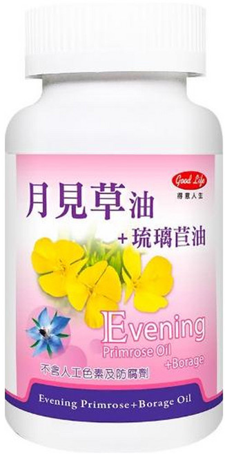 good Life 得意人生 琉璃苣月見草油, 60顆, 1罐