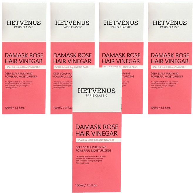 HETVÉNUS 大馬士革玫瑰頭皮淨化護髮醋, 5個, 100ml