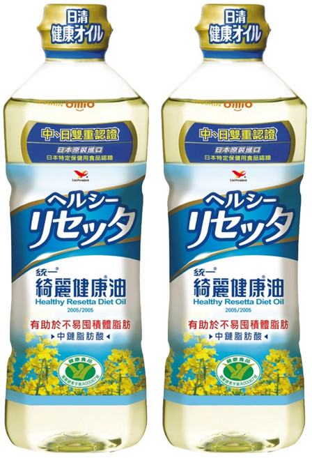 統一 綺麗健康 油, 652ml, 2瓶