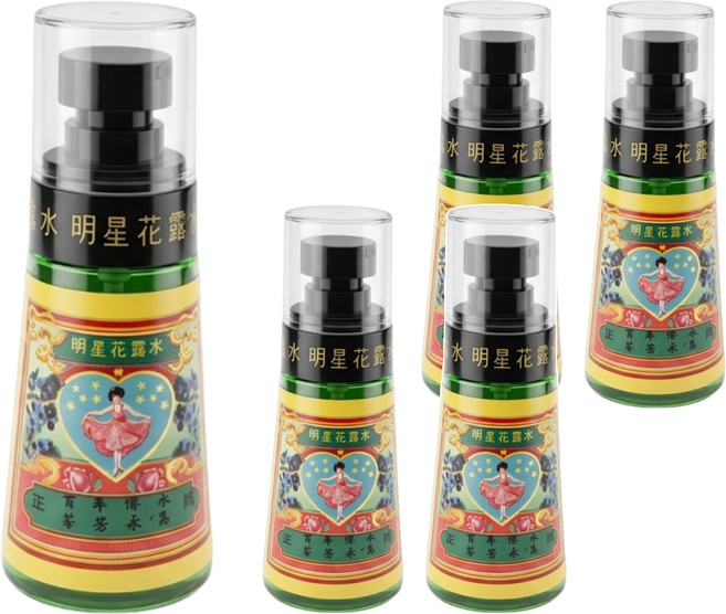 明星花露水 隨身小噴瓶, 60ml, 5瓶, 花香