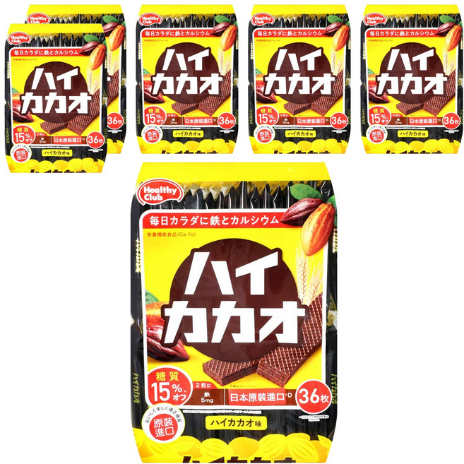 Healthy Club 威化餅乾 濃可可風味 36包, 252g, 6袋